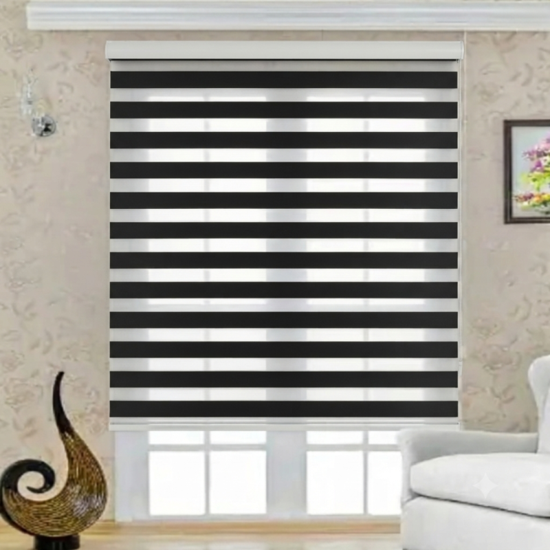 Zebra Perde Karartma Siyah